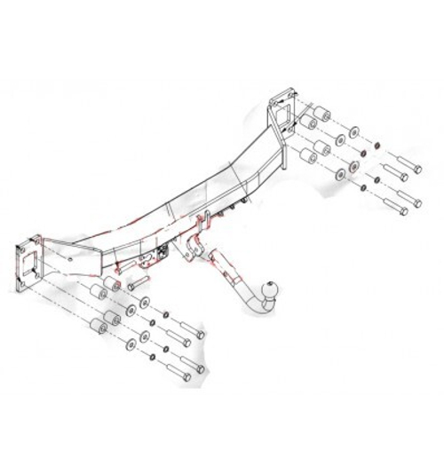 Фаркоп IMIOLA A.015 Audi Q7 2006-2015, Volkswagen Touareg 2003-2010, Touareg 2010-, Porsche Cayenne 2003-2010, 2010-(паспорт и сертификат в комплекте)(без электрики)