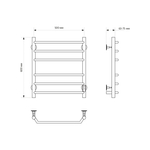 Полотенцесушитель MIXLINE MIRA  60х50 (таймер, 268 Вт, 6 перекладин) электрический БЕЛЫЙ