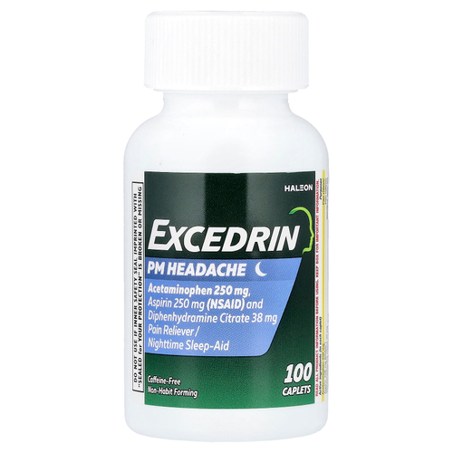 Excedrin, PM Headache, 100 капсул