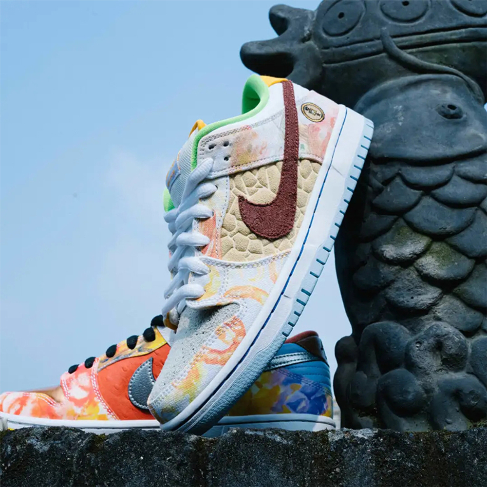 Nike Dunk SB QS "Street Hawker" food god trend low-top sneakers for men and women the same Mandarin duck color