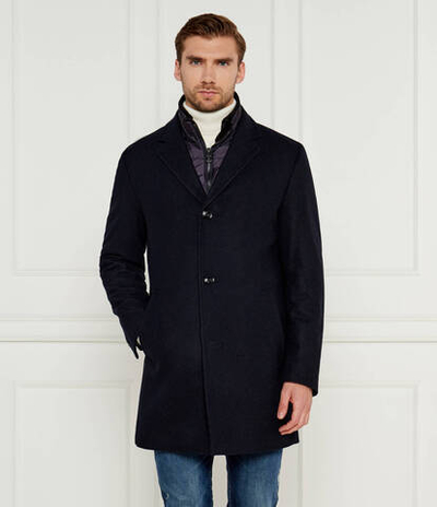 Шерстяное пальто 2в1 Hechter Paris - темно-синий(45014-142270)