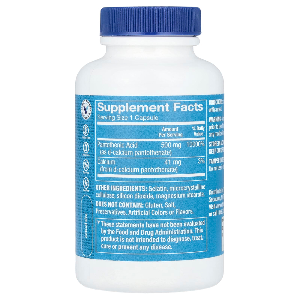 The Vitamin Shoppe, Пантотеновая кислота, витамин B5, 100 капсул