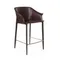Полубарный стул Gio, коричневая кожа