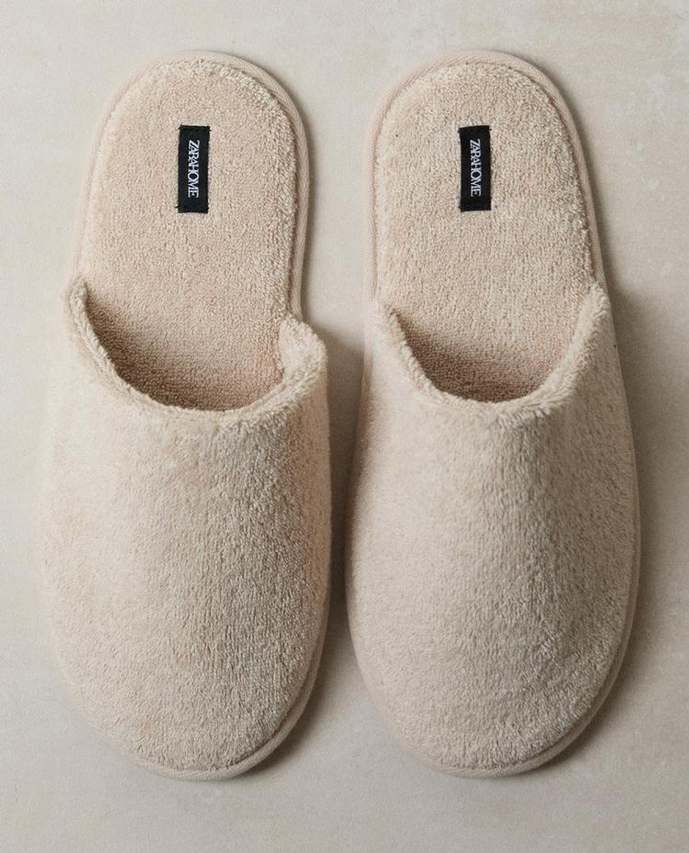 ZARA HOME ДОМАШНИЕ ТАПОЧКИ, ПЕСОЧНЫЙ