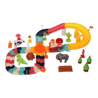 Железная дорога на бат. со светом, звуком и дымом, коробка 1388-03