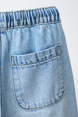 ZARA ДЖИНСЫ WAIST LOOSE, ГОЛУБОЙ