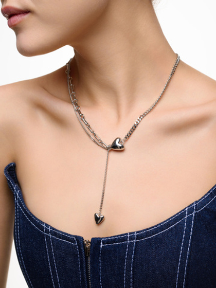 Колье "Double Love Reflection" Silver