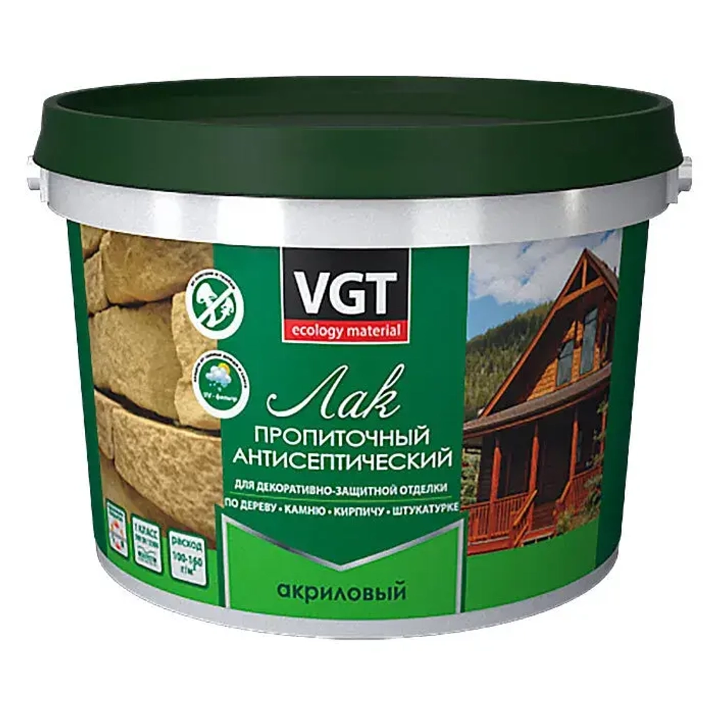 Лак для дерева, VGT матовый 2.2кг, для любой поверхности универсальный, бесцветный