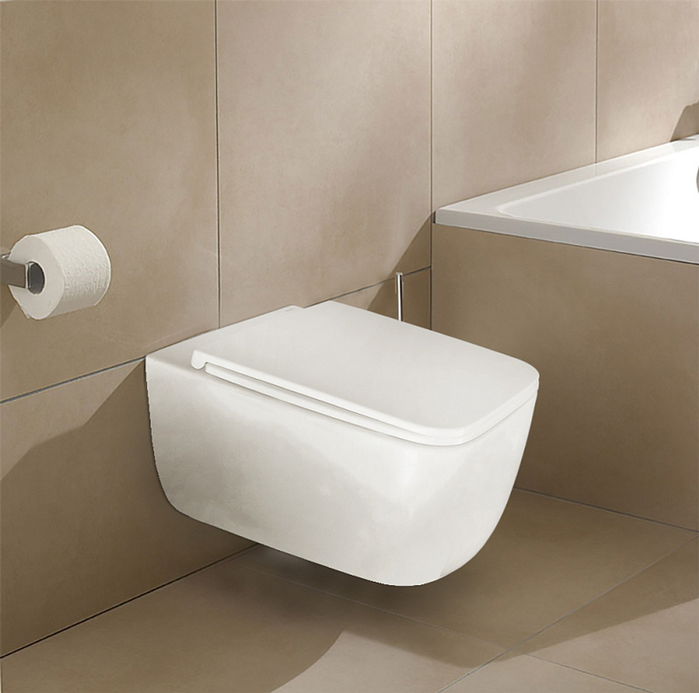 Унитаз подвесной AZARIO FLAVIA 515х360х360 слив "Торнадо", быстросъемное сиденье микролифт (AZ-0076-UQ1)