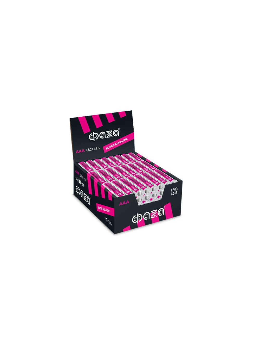 Элемент питания алкалиновый AAA/LR03 1.5В Super Alkaline box-96 display (уп.96шт) ФАZА 2854674