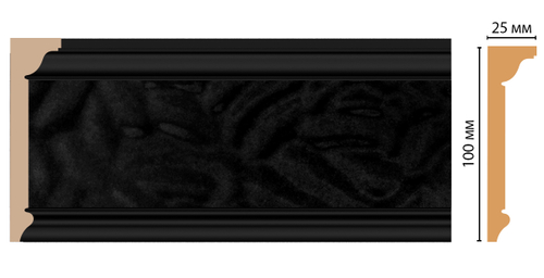 Плинтус потолочный DECOMASTER D215-195 (100*25*2400мм)
