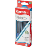 Ручка шариковая Kores "K1", синяя, 0,5мм