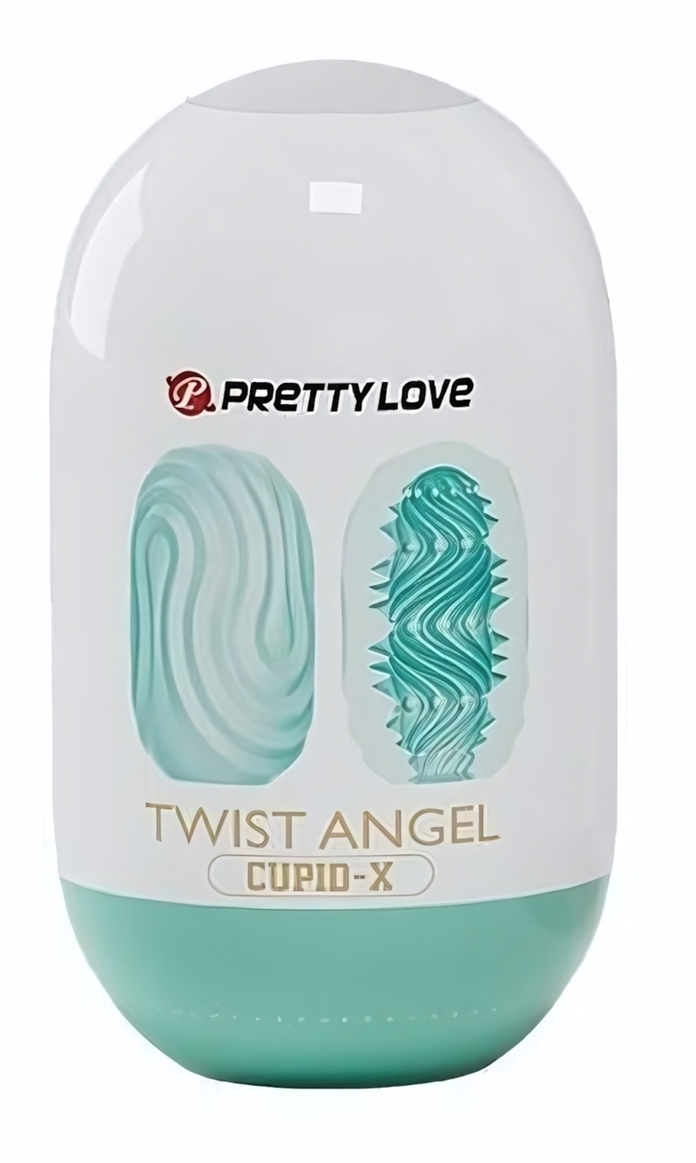 Бирюзовый мастурбатор-яйцо Twist Angel (Цвет: бирюзовый)