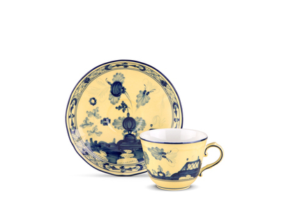 Кофейная чашка с блюдцем Richard Ginori Oriente Italiano Citrino (120 мл)