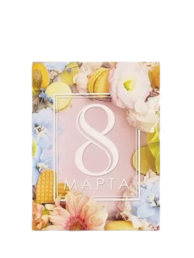 Открытка поздравительная «Макаруны», 8 марта, 8 х 6 см