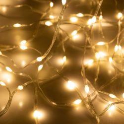 Светодиодная новогодняя гирлянда ЭРА ENIN-200WL занавес водопад теплый белый 3*2 м 200 LED IP20