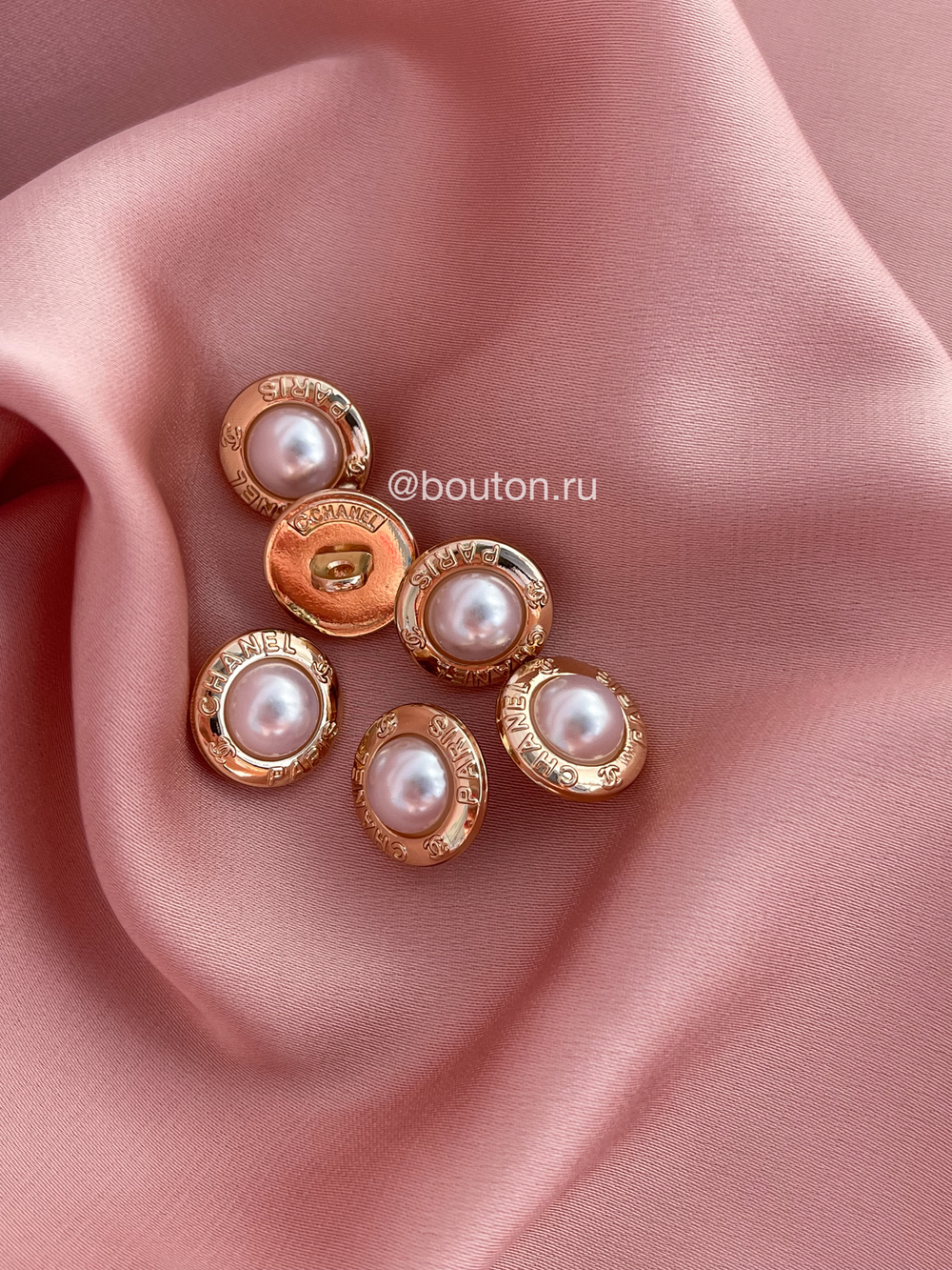 Пуговицы Шан. Жемчуг золото 13 мм