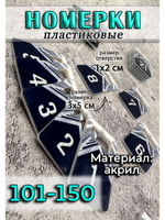 Номерки для ключей акрил 3х5 см