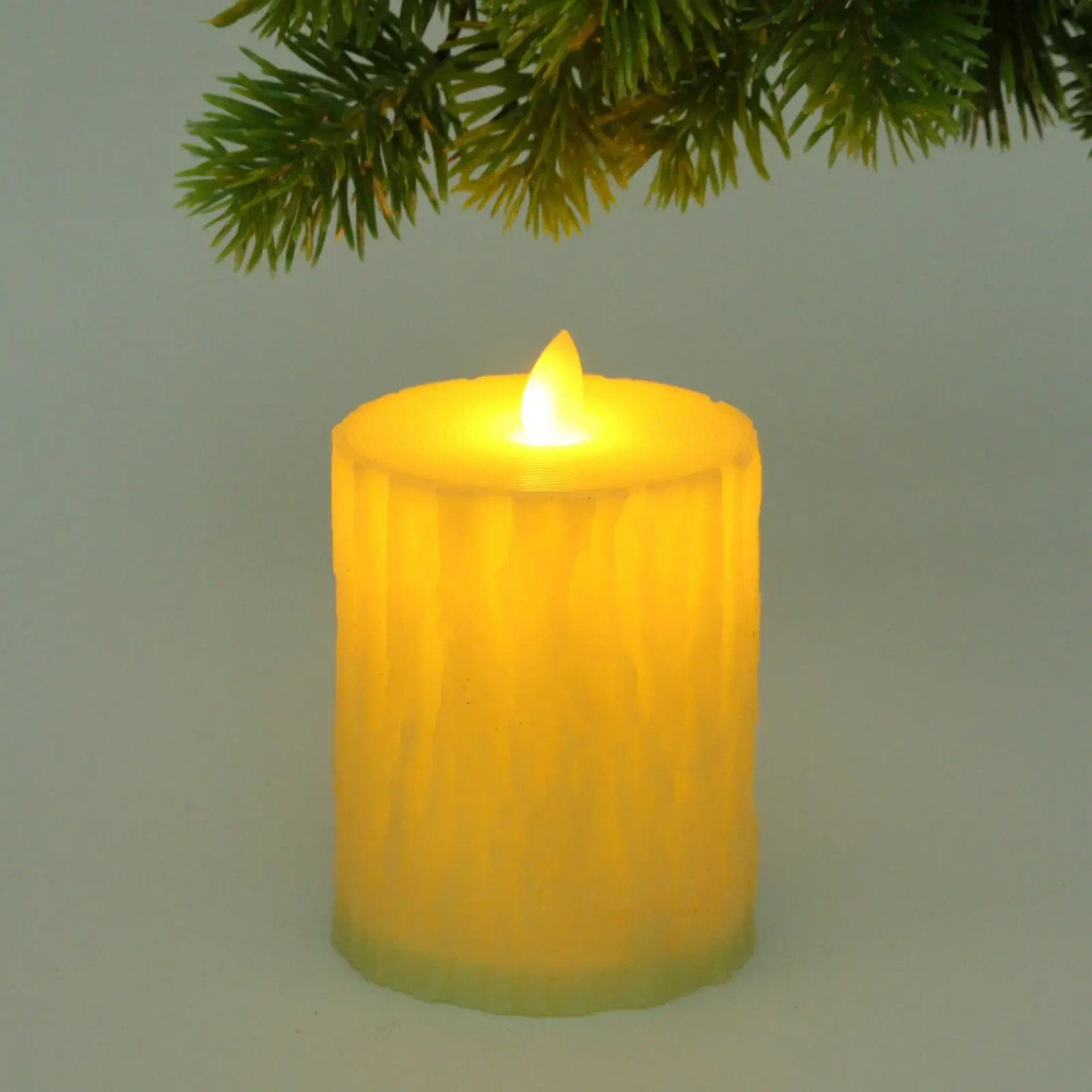 Сувенир с подсветкой «Свеча - Crystal» 7,5*10 см (работает от батареек 3 ААА)