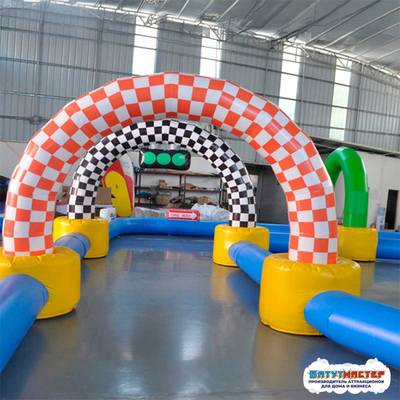 Надувная трасса «Весёлый лабиринт» игровая, 10×10×2,5 м