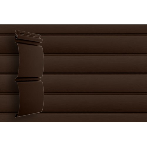 Сайдинг Акриловый Grand Line под бревно Темный Дуб