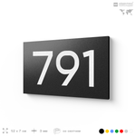 Номер на дверь 791, табличка на дверь для офиса, квартиры, кабинета, аудитории, склада, черная 120х70 мм, Айдентика Технолоджи