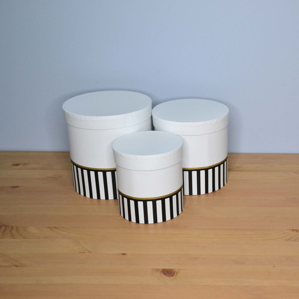 Коробка КРУГ Половинки 19х19см БЕЛЫЙ