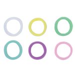 Резинки для волос НАБОР 6 шт., мягкие, средние, пастельные цвета, MONTE VITA, 457047