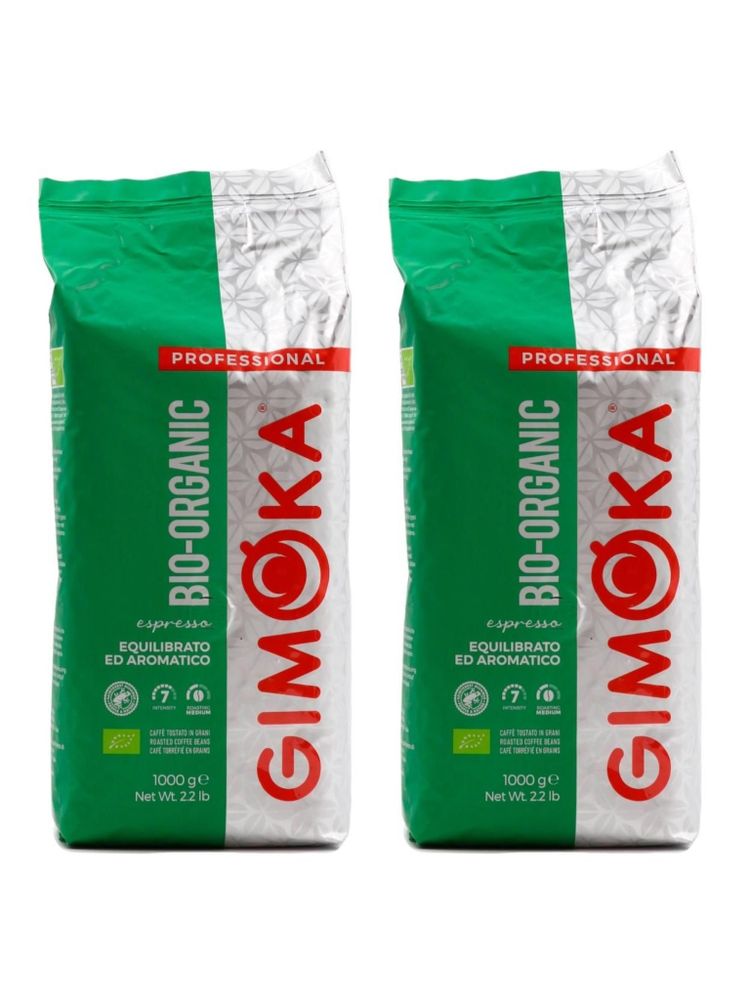 Кофе в зернах Gimoka Bio-Organic 1 кг x 2 шт