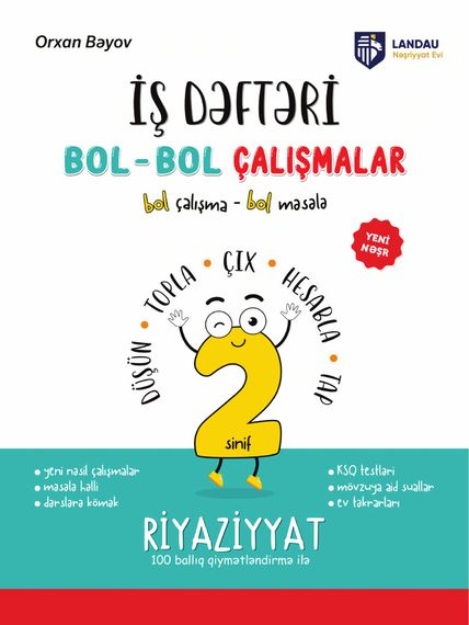 2-ci sinif İş dəftəri. Bol-bol çalışmalar. Riyaziyyat