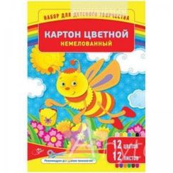 Rəngli karton ArtSpace 12 rəng A4