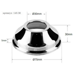 Отражатель RR 145 (D=75mm d=30mm h=30mm) лат хром фигурный