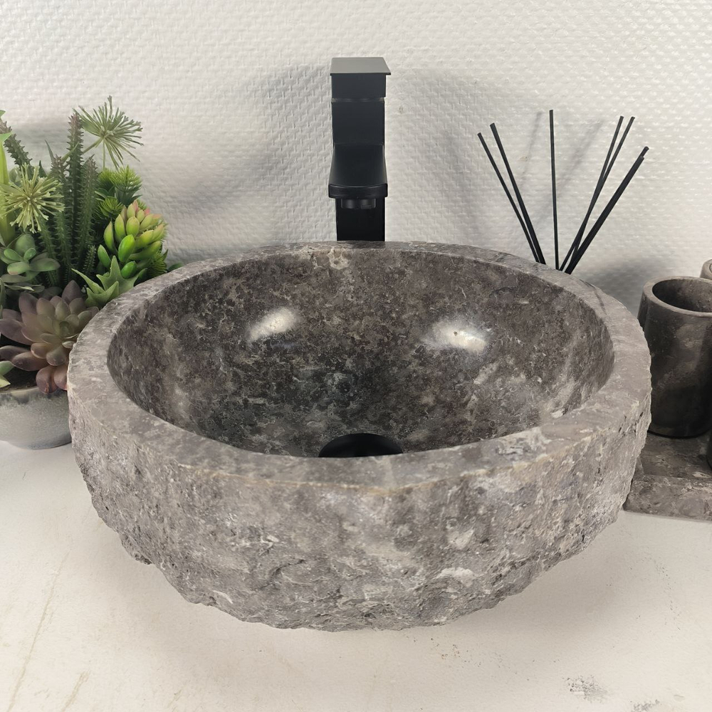 Раковина из мрамора Erozy Grey EM-64638 37*32*16 0191