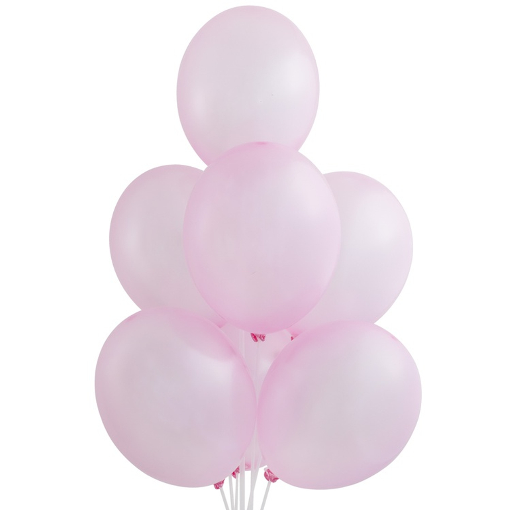 Нежно-розовые воздушные шары металлик Экстра Pink
