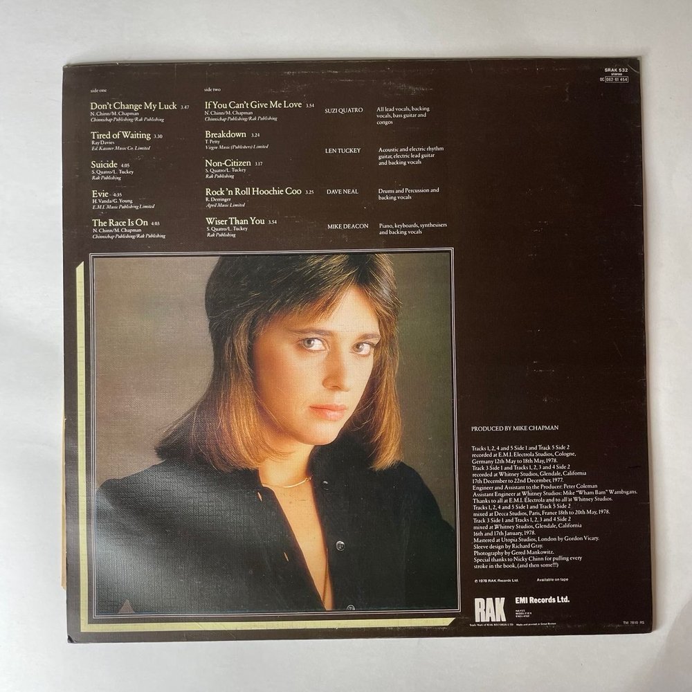 Винтажная виниловая пластинка LP Suzi Quatro If You Knew Suzi (Англия 1978)