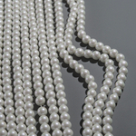 Хрустальный жемчуг, оттенок "Shimmer Snow", шар 6,1мм, перламутрово-сатиновое улучшенное покрытие