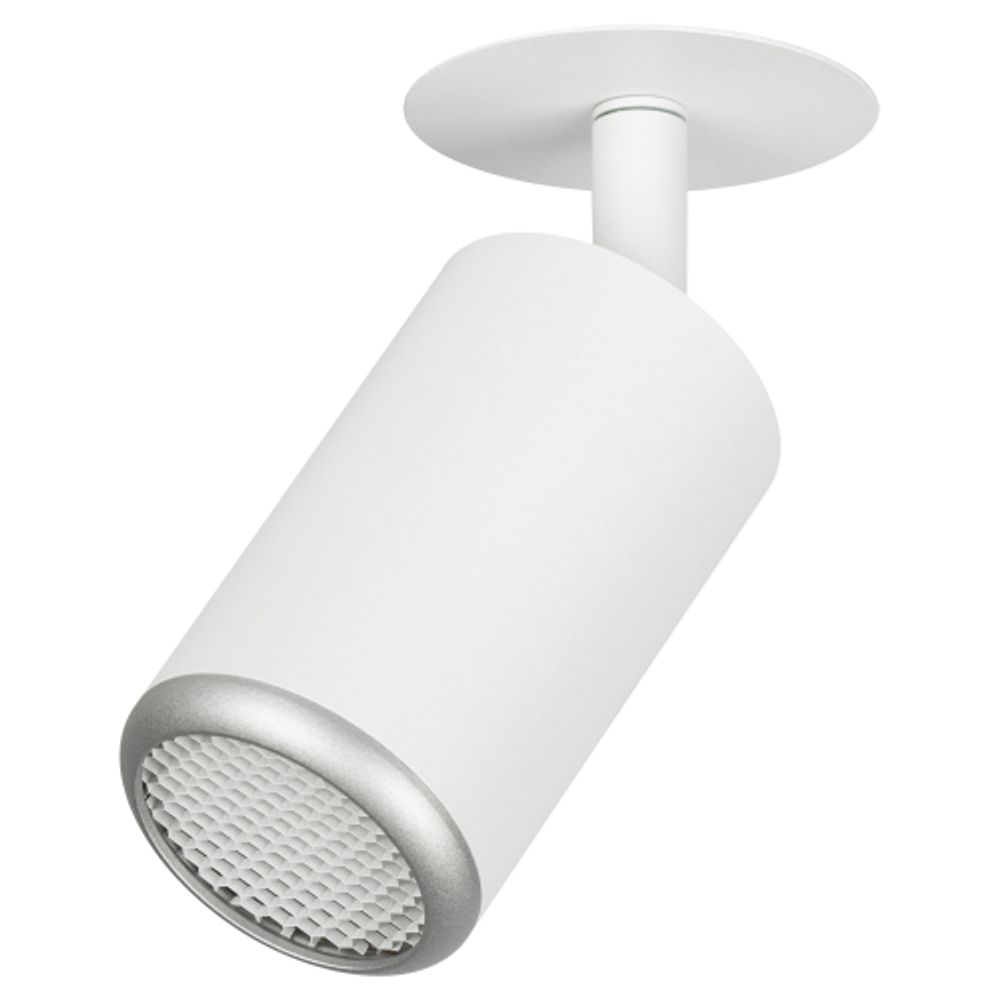 Светильник встраиваемый алюминиевый ЭРА KL106 WH/SL под лампу MR16 GU10 белый/серебро матовый | Алюминиевые встраиваемые светильники