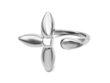 Кольцо Цветок LoVe, 25мм