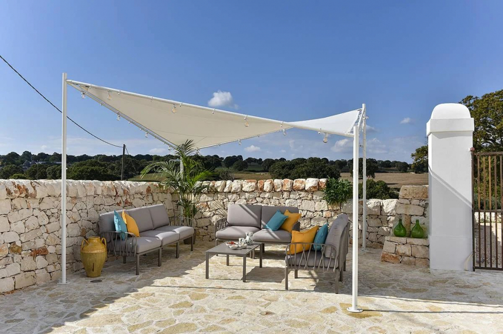 Диван пластиковый с подушками Nardi Komodo 3, тортора, серый