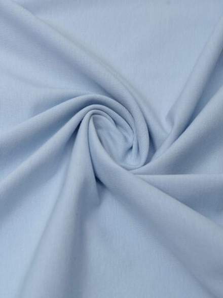 Кулирка нежно-голубая хлопковая с лайкрой отрезами