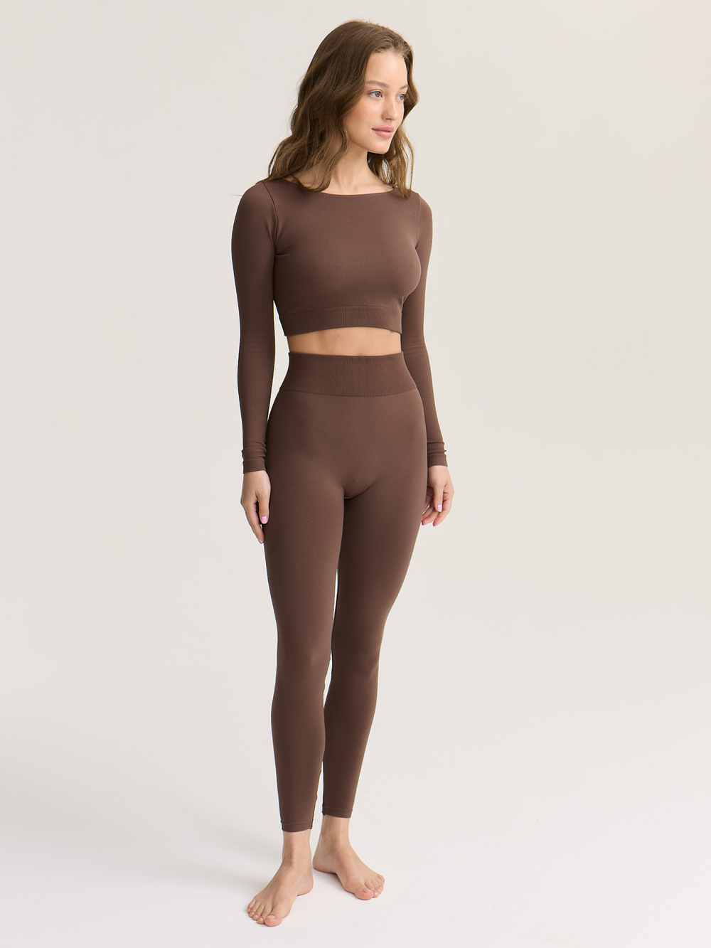 Бесшовные легинсы с высокой посадкой