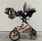 Детская коляска-трансформер 3 в 1 Luxmom 518W,с автолюлькой