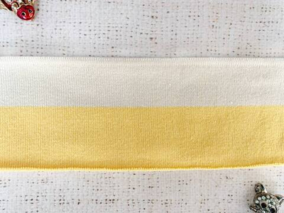 Подвязы трикотажные, ш. 6,8 см, L 120 см, жёлтый с бежевым