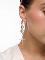 Кафф "Bubble mini" Gold с горным хрусталем