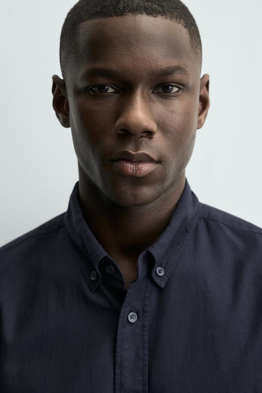 ZARA РУБАШКА ИЗ МЯГКОГО ХЛОПКА, МОРСКОЙ СИНИЙ