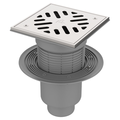 Трап дворовый регулируемый с вертикальным выпуском ТП-616S