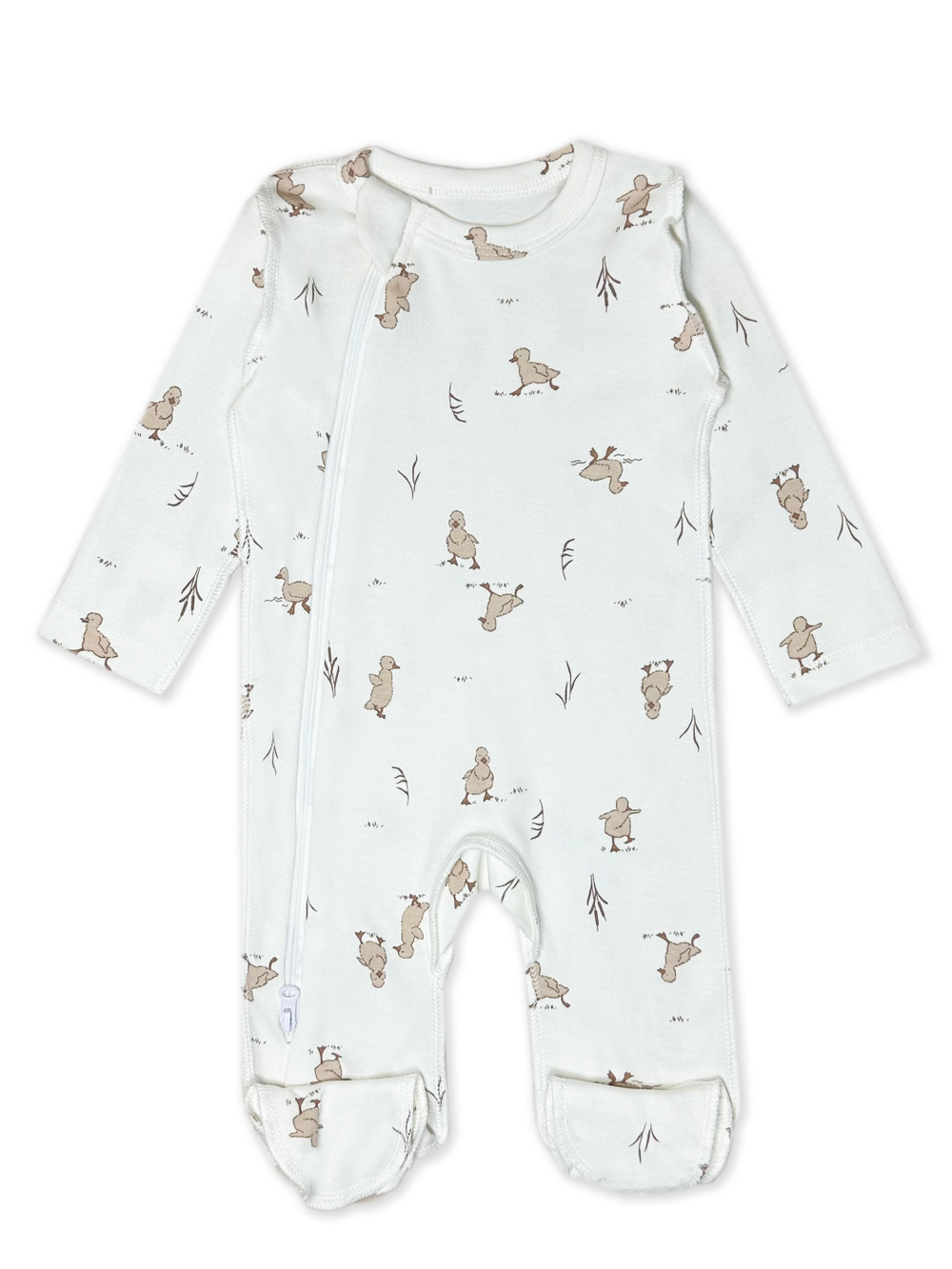 Комбинезон швы наружу на молнии Утята Экрю RinaAmari