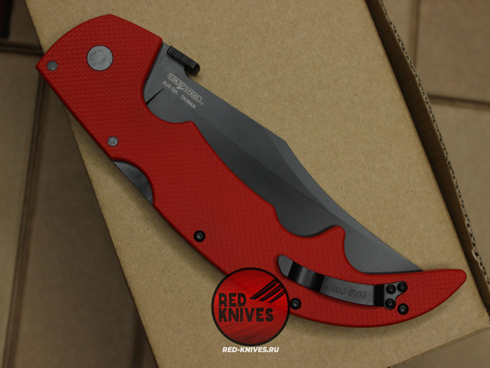 Нож Cold Steel Espada Large - красная рукоять, клинок черный RK/509