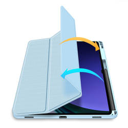 Чехол книжка синего цвета от Dux Ducis для Samsung Tab S10 Plus, S9 Plus и S9 FE Plus, серия Toby Series Case, с функцией пробуждения и сна