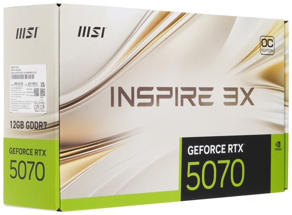 Видеокарта MSI MSI GeForce RTX 5070 INSPIRE 3X OC 12 Гб